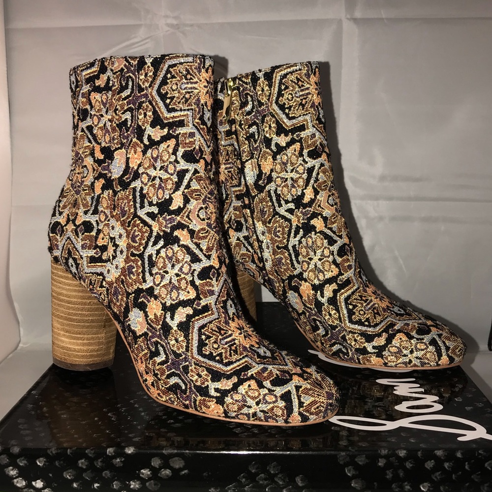 Sam Edelman Tapestry Ankle Boots